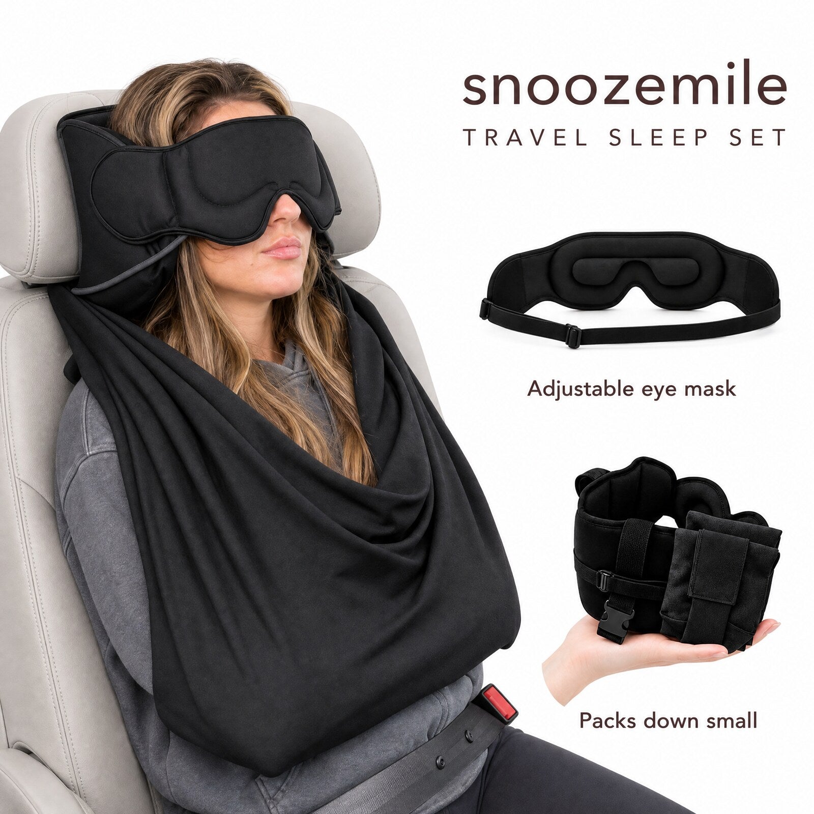 SnoozeMile 3-in-1 Travel Sleep Set